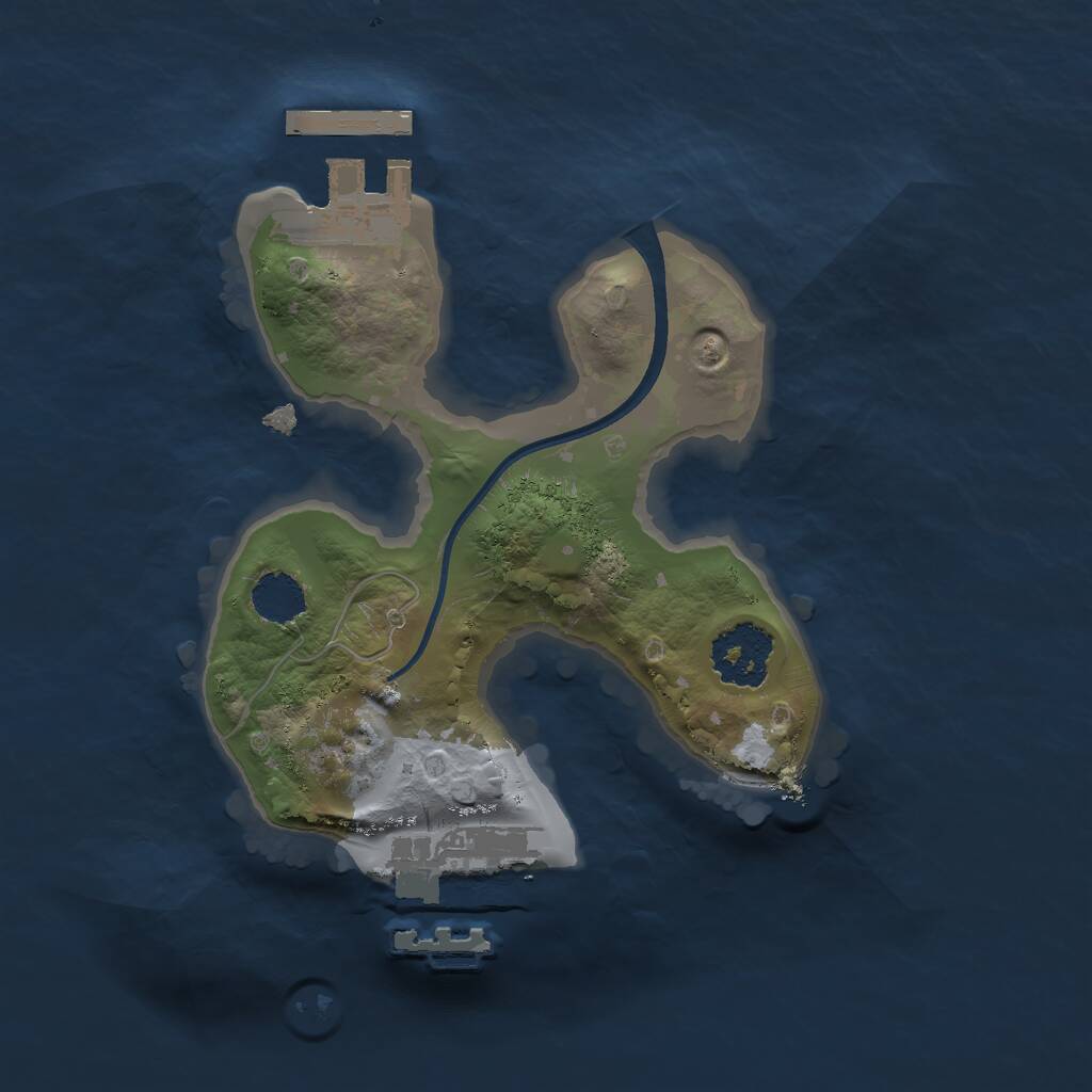 Rust Map: Procedural Map, Size: 1750, Seed: 920, 3 Monuments