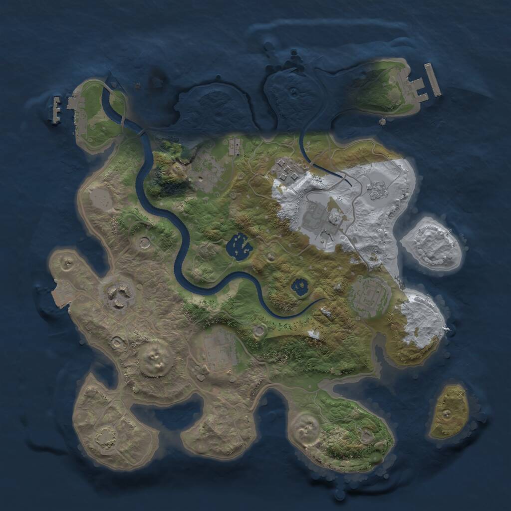 Rust Map: Procedural Map, Size: 3000, Seed: 31801, 13 Monuments