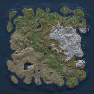 Thumbnail Rust Map: Procedural Map, Size: 4250, Seed: 147, 16 Monuments