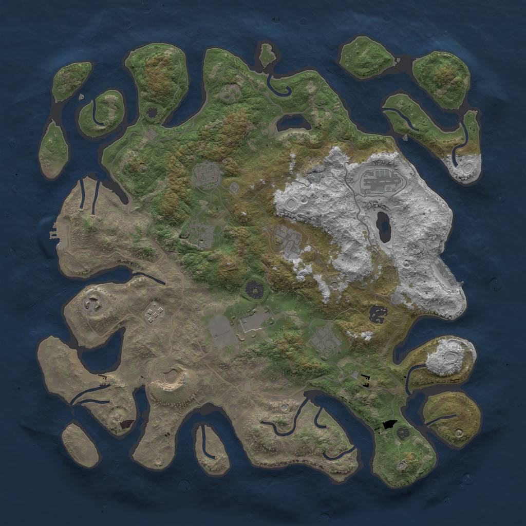 Rust Map: Procedural Map, Size: 4250, Seed: 147, 18 Monuments