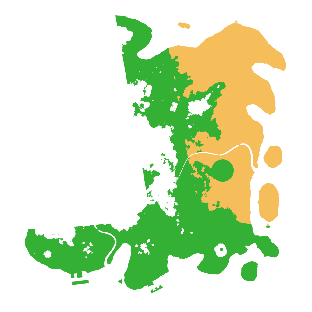 Biome Rust Map: Procedural Map, Size: 3700, Seed: 2487