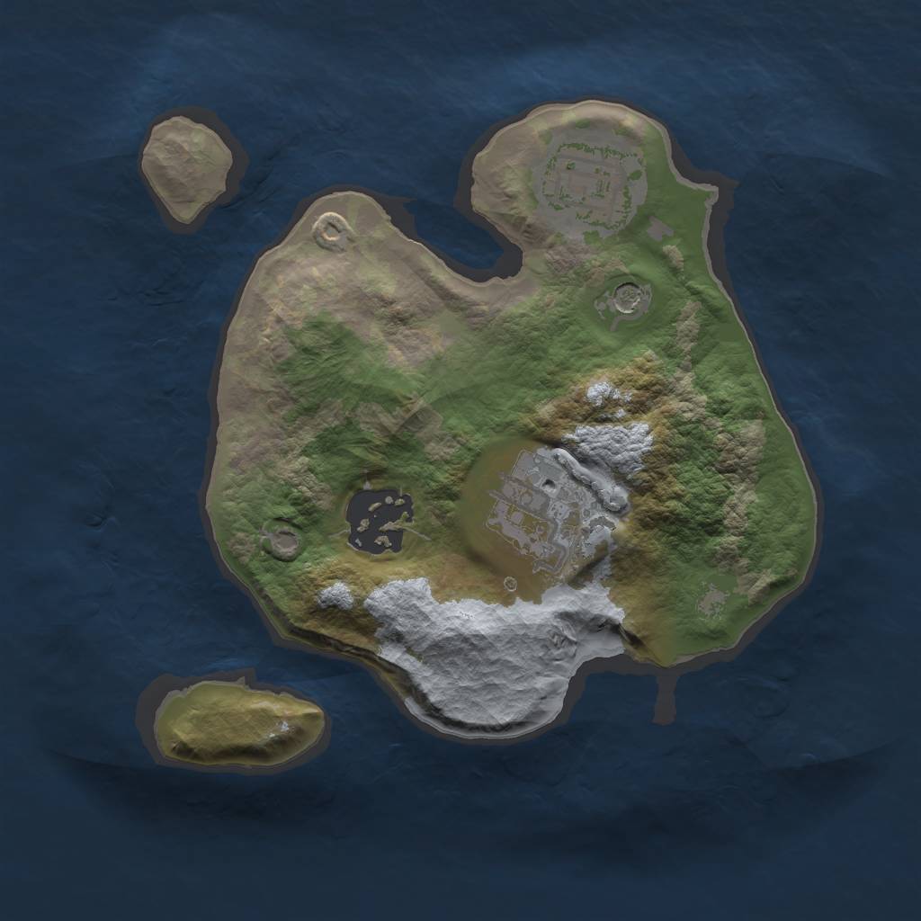 Rust Map: Barren, Size: 2000, Seed: 2288, 6 Monuments