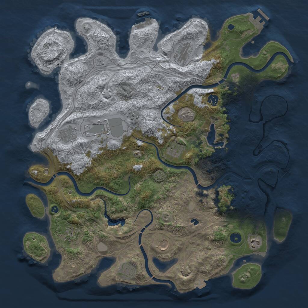 Rust Map: Procedural Map, Size: 4250, Seed: 323, 16 Monuments
