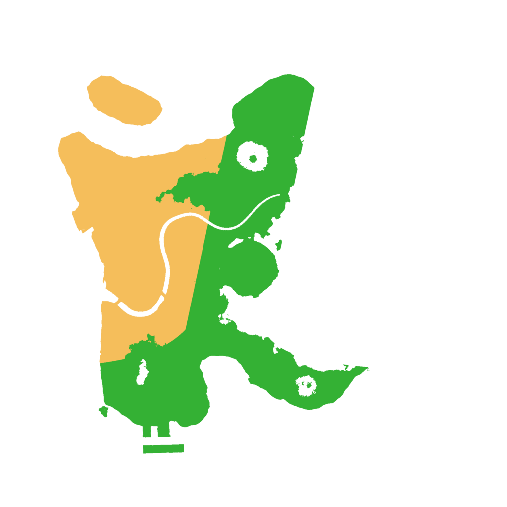 Biome Rust Map: Procedural Map, Size: 2500, Seed: 258697