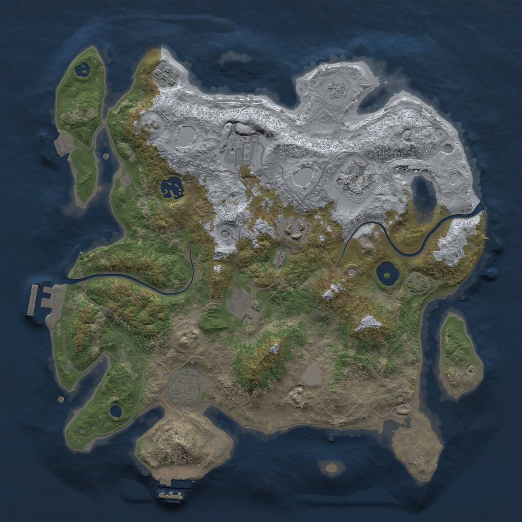 Rust Map: Procedural Map, Size: 3400, Seed: 1653413424, 13 Monuments