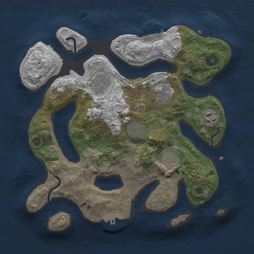 Rust Map: Procedural Map, Size: 3100, Seed: 552687333, 13 Monuments