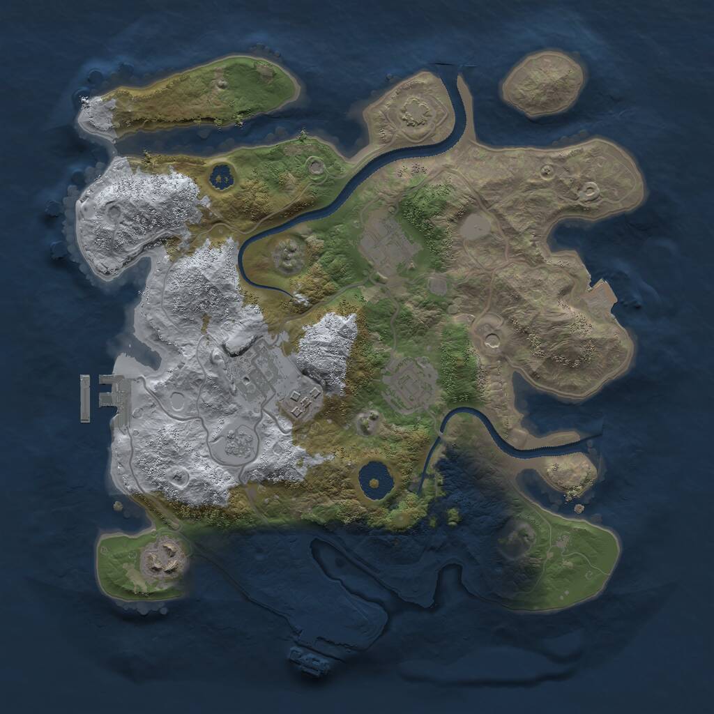 Rust Map: Procedural Map, Size: 3000, Seed: 1605054356, 11 Monuments