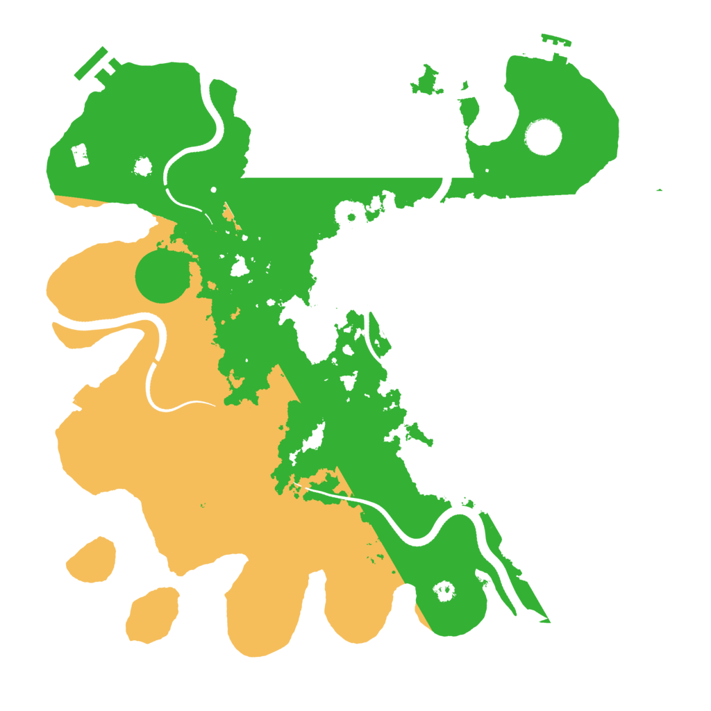 Biome Rust Map: Procedural Map, Size: 3499, Seed: 14918