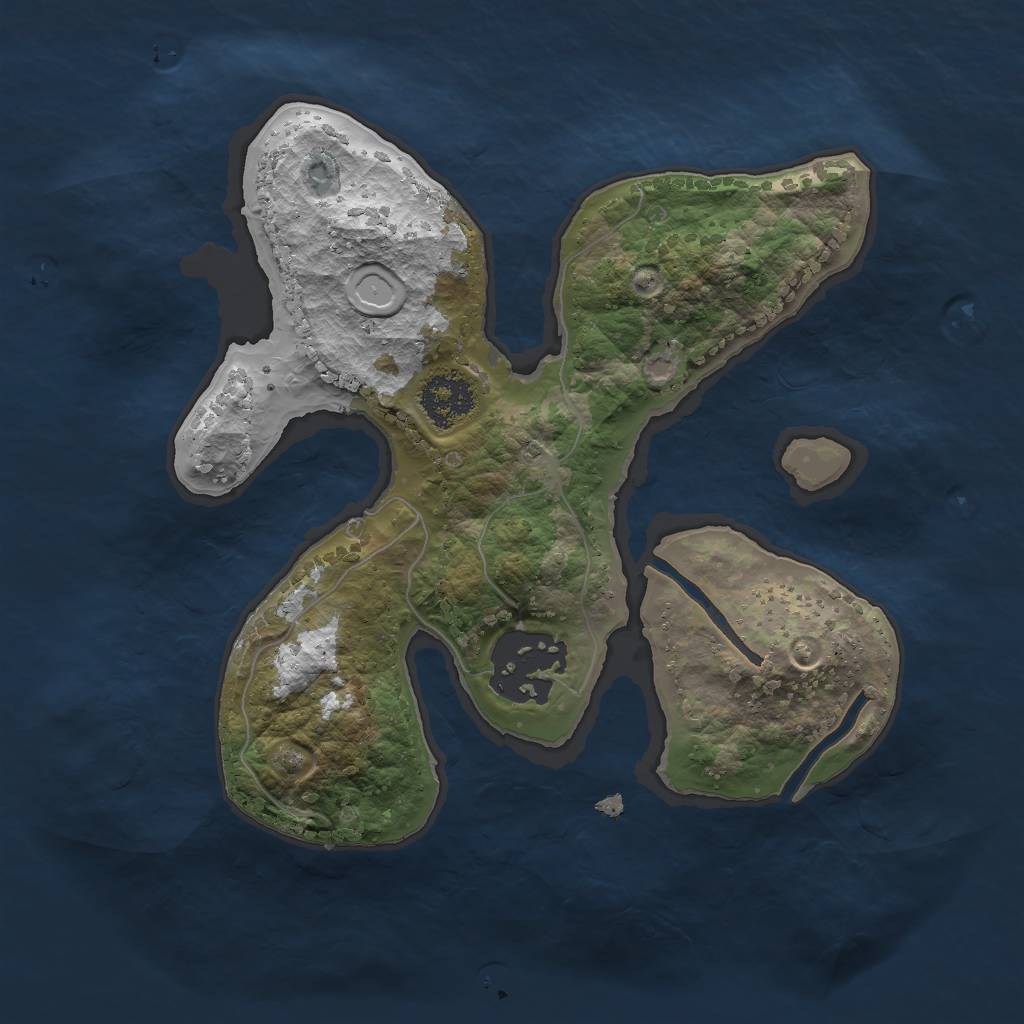 Rust Map: Procedural Map, Size: 2000, Seed: 654654645, 6 Monuments