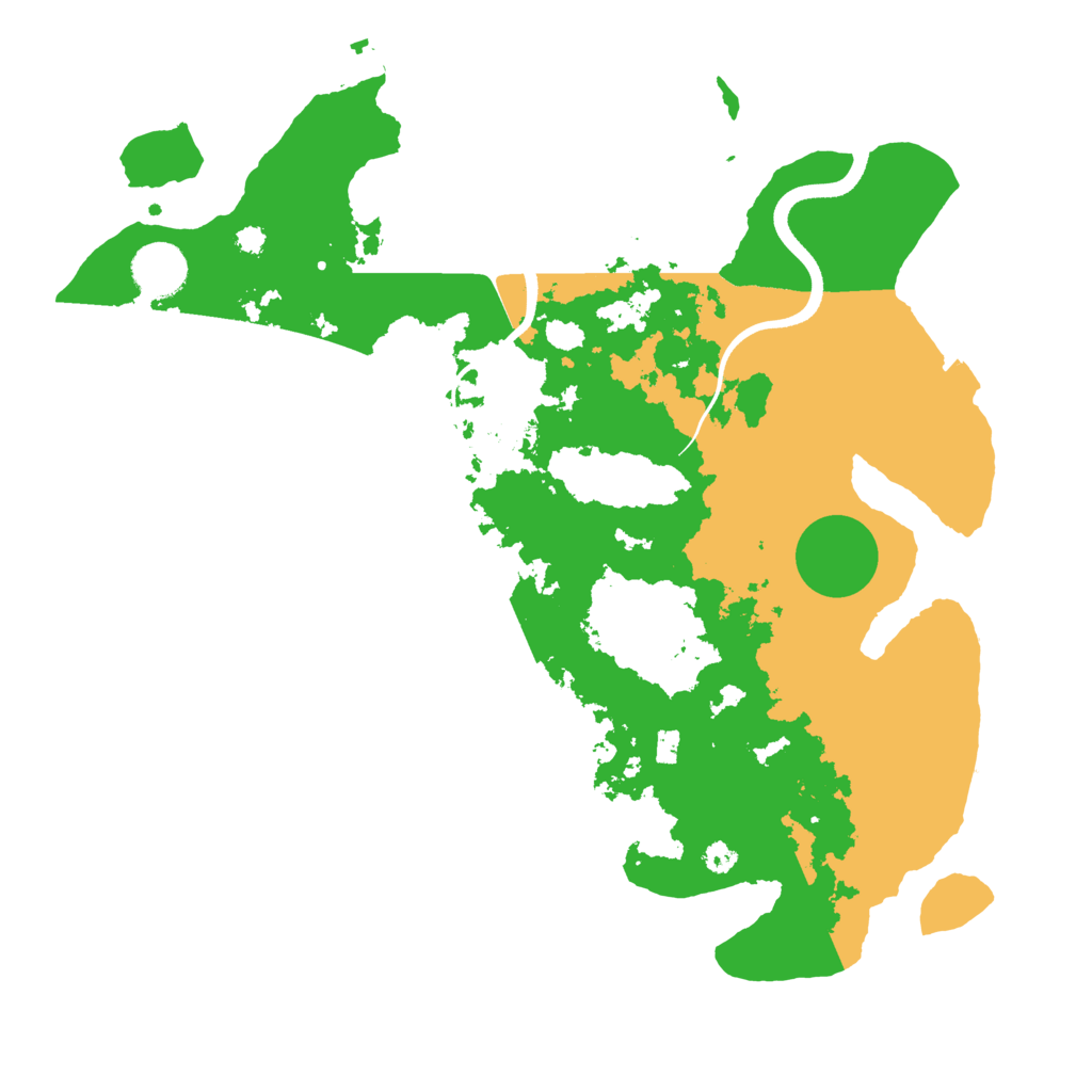 Biome Rust Map: Procedural Map, Size: 3500, Seed: 542371207