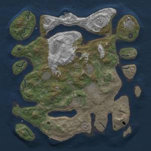 Thumbnail Rust Map: Procedural Map, Size: 4200, Seed: 834834734, 19 Monuments