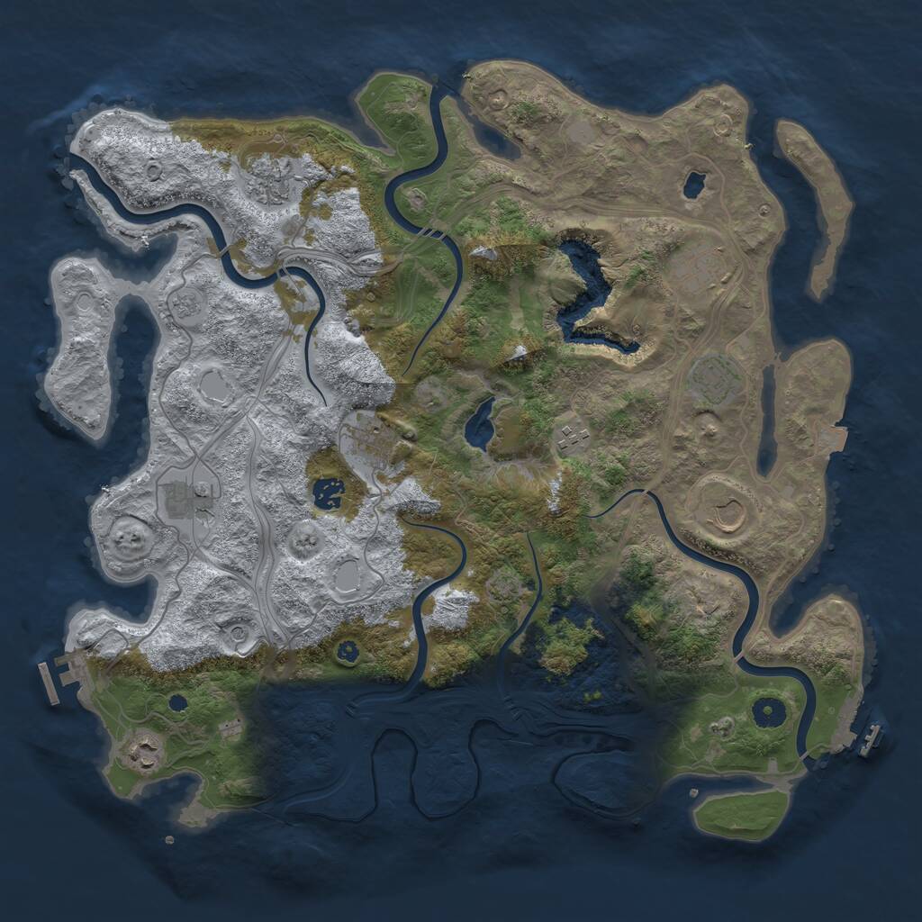 Rust Map: Procedural Map, Size: 4250, Seed: 384448111, 15 Monuments