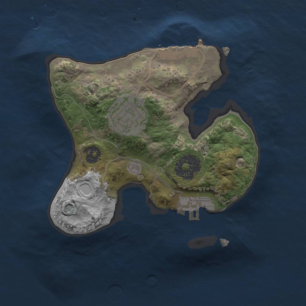 Rust Map: Procedural Map, Size: 1800, Seed: 911, 8 Monuments