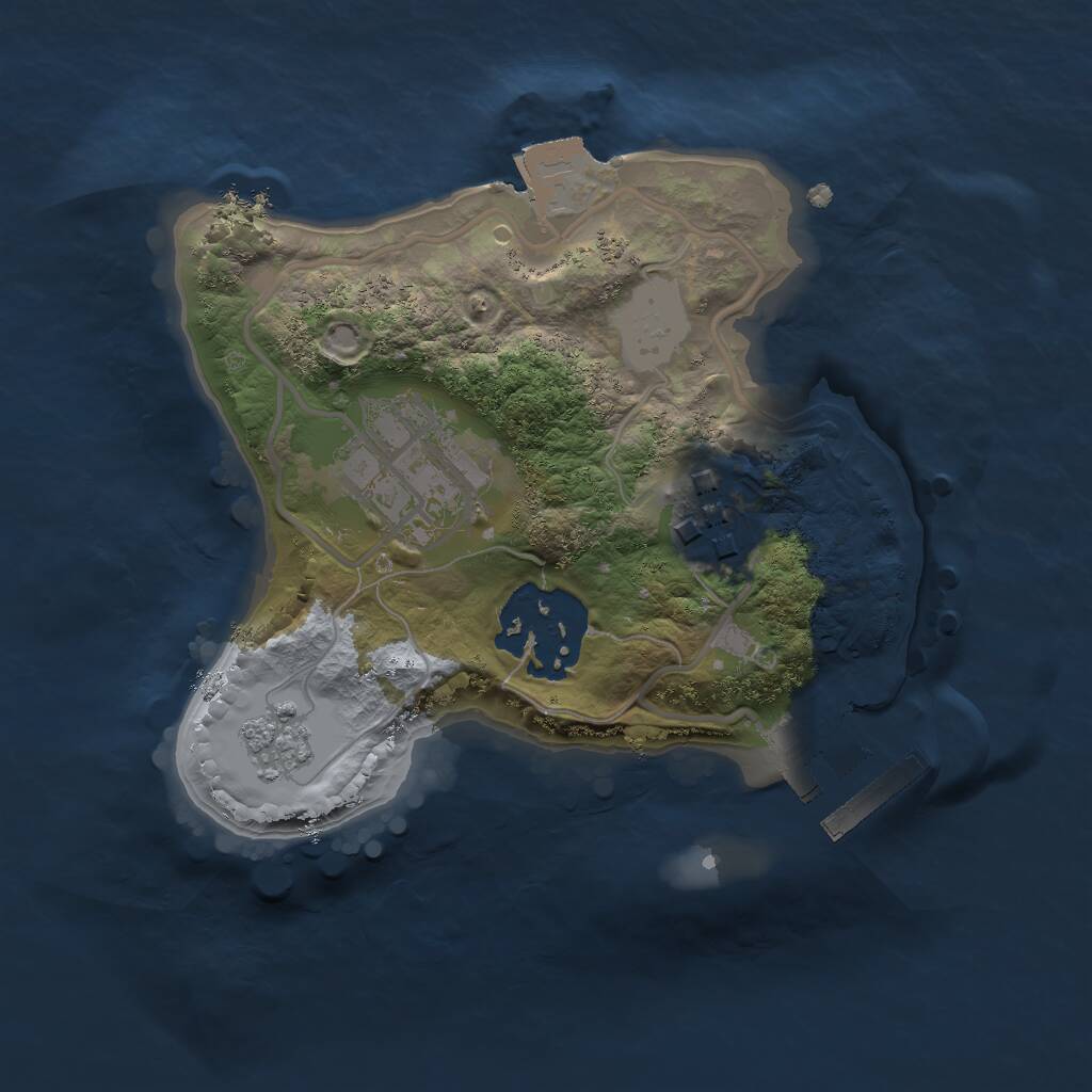 Rust Map: Procedural Map, Size: 1800, Seed: 911, 6 Monuments