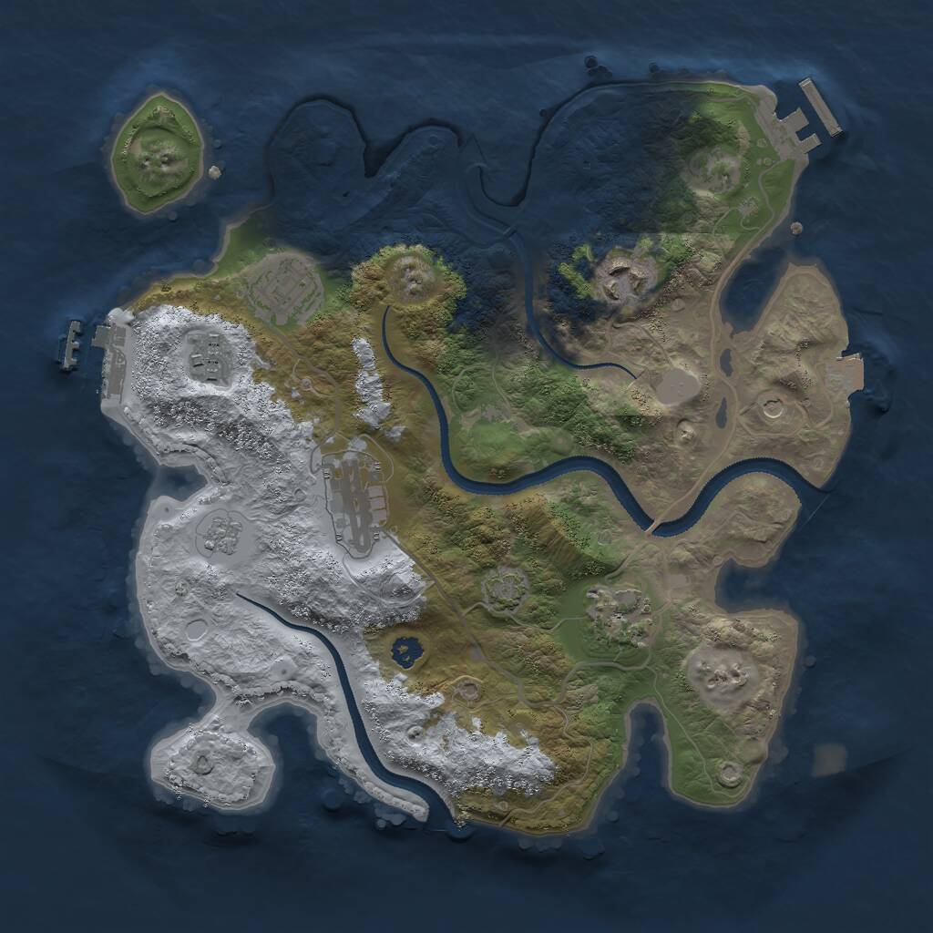 Rust Map: Procedural Map, Size: 3000, Seed: 949189, 11 Monuments