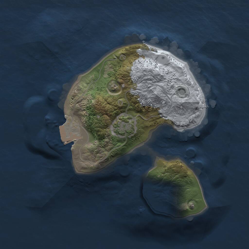 Rust Map: Procedural Map, Size: 1500, Seed: 545783, 2 Monuments