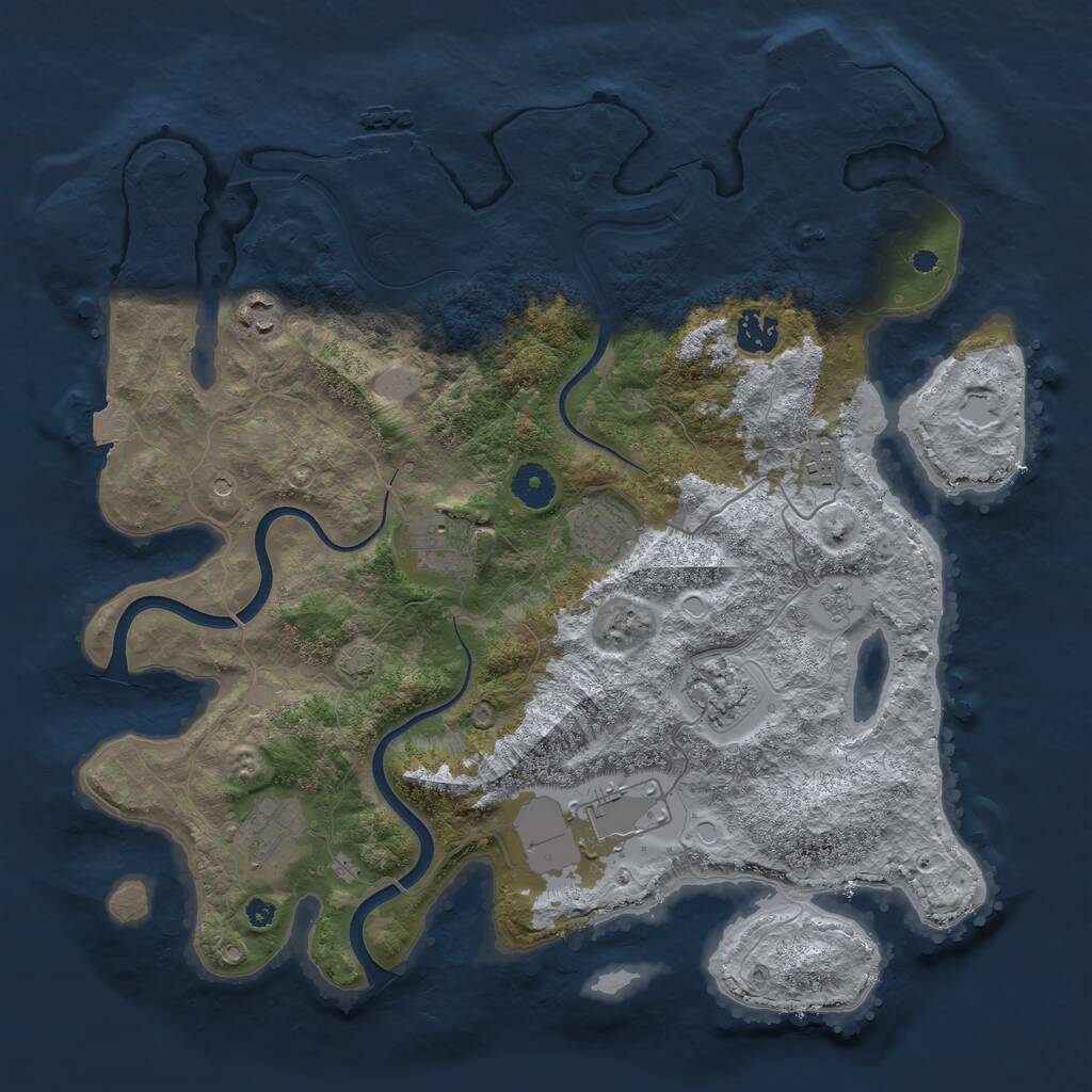 Rust Map: Procedural Map, Size: 3800, Seed: 11092021, 14 Monuments