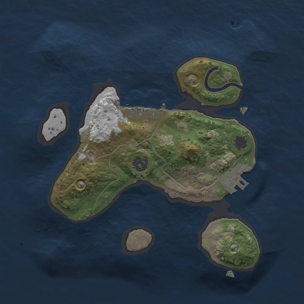 Rust Map: Procedural Map, Size: 2000, Seed: 28020, 7 Monuments