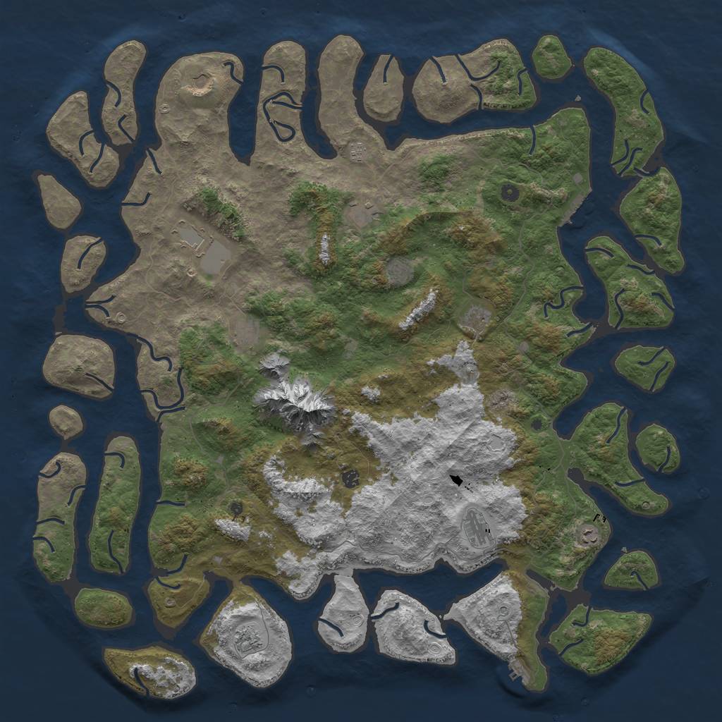 Rust Map: Procedural Map, Size: 6000, Seed: 781651839, 19 Monuments