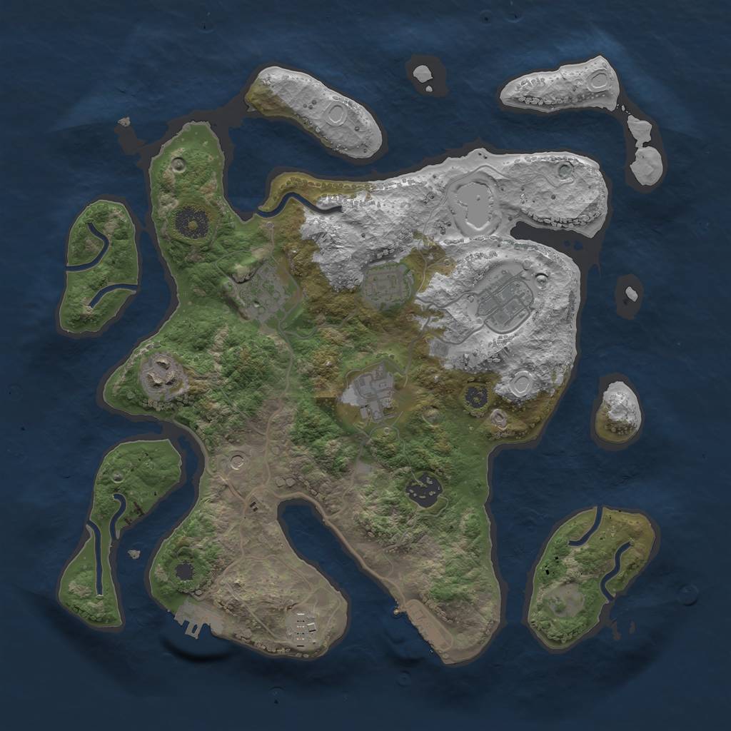 Rust Map: Procedural Map, Size: 3294, Seed: 12478, 15 Monuments