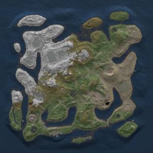 Thumbnail Rust Map: Procedural Map, Size: 3700, Seed: 662413468, 18 Monuments