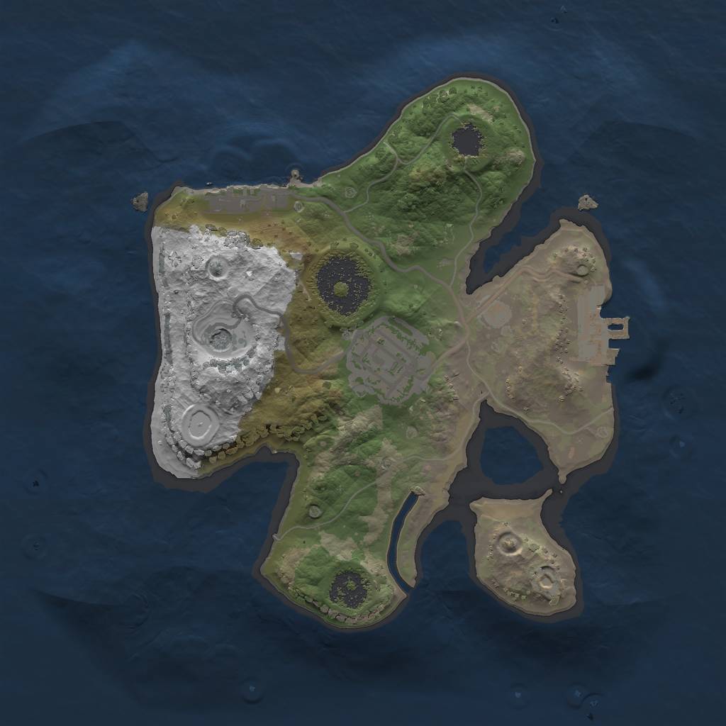 Rust Map: Procedural Map, Size: 2000, Seed: 96556341, 9 Monuments