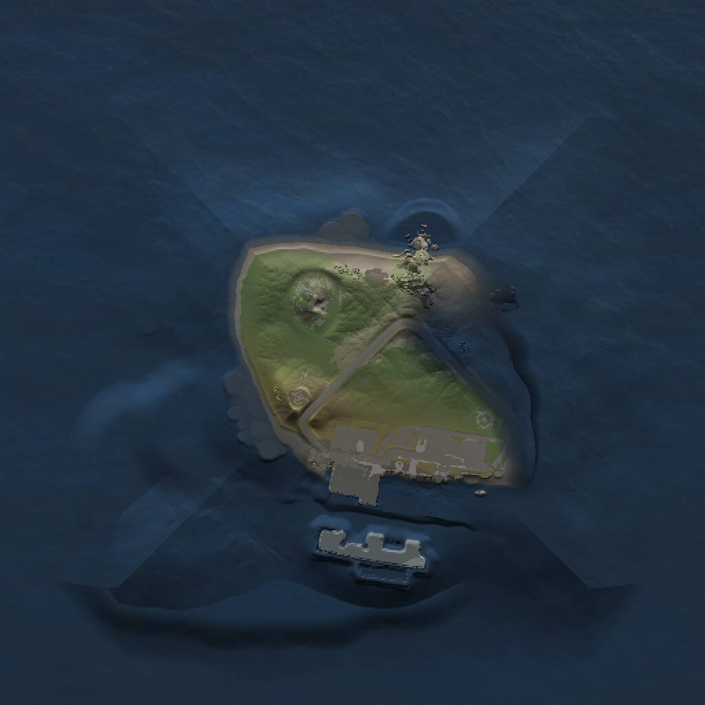 Rust Map: Procedural Map, Size: 1000, Seed: 689777, 2 Monuments