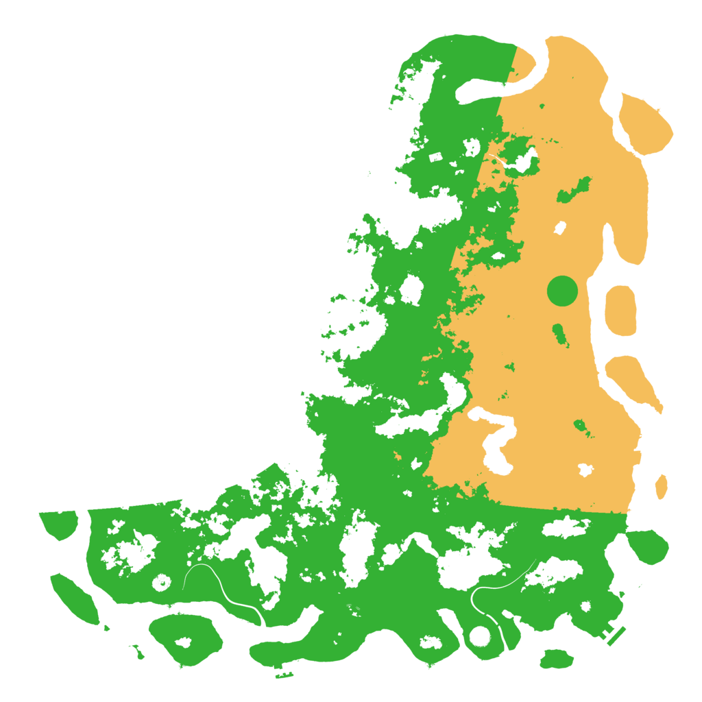 Biome Rust Map: Procedural Map, Size: 6000, Seed: 32588