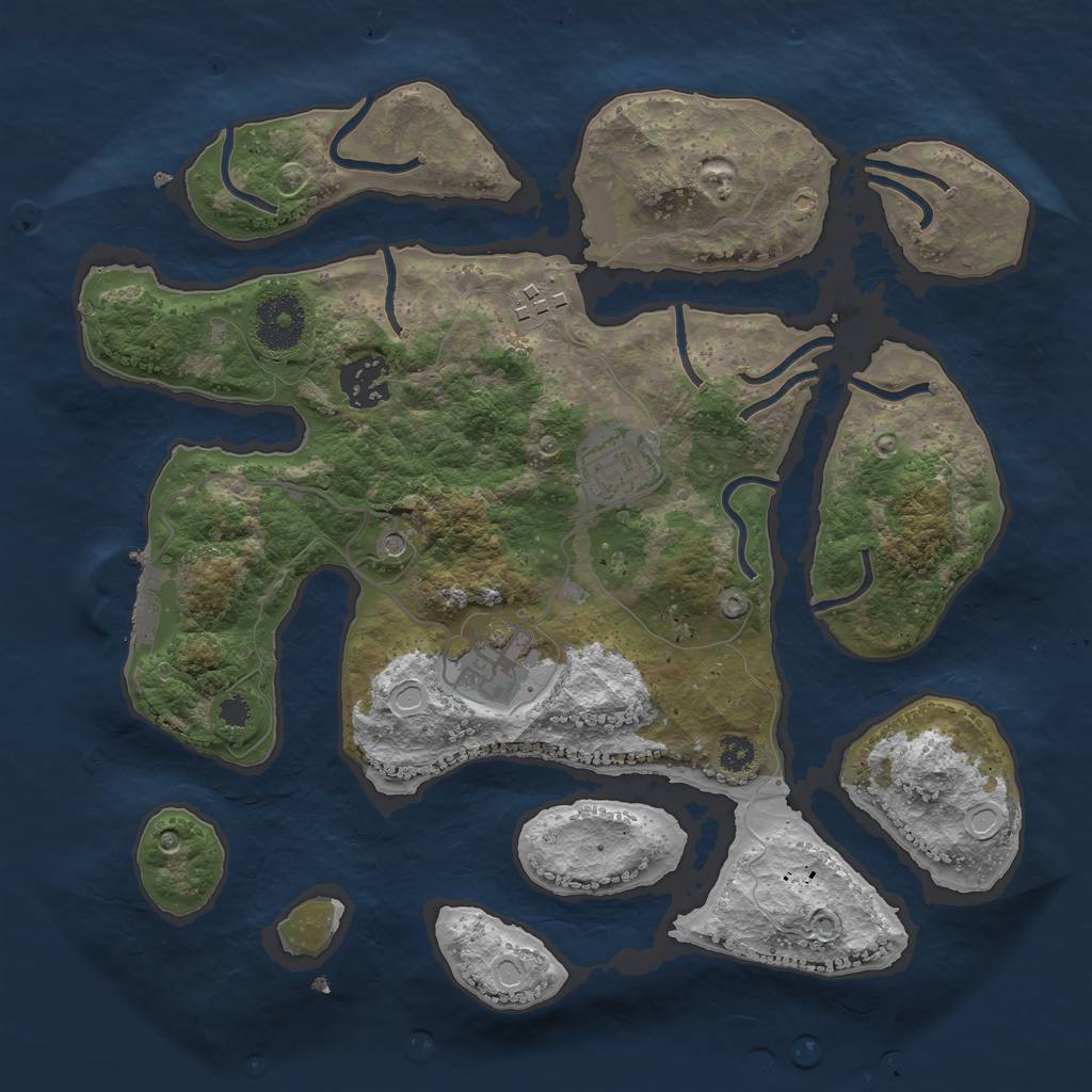 Rust Map: Procedural Map, Size: 3100, Seed: 87564752, 11 Monuments