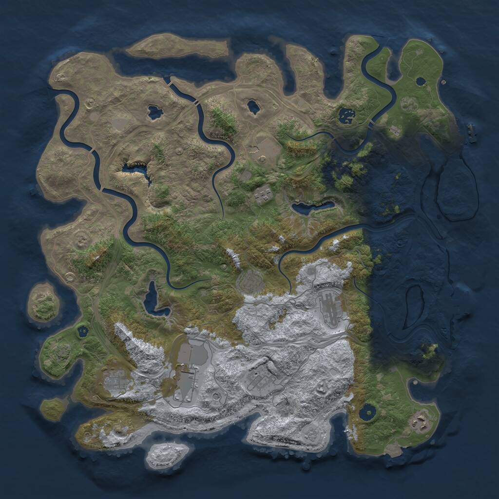 Rust Map: Procedural Map, Size: 4500, Seed: 2019069048, 15 Monuments