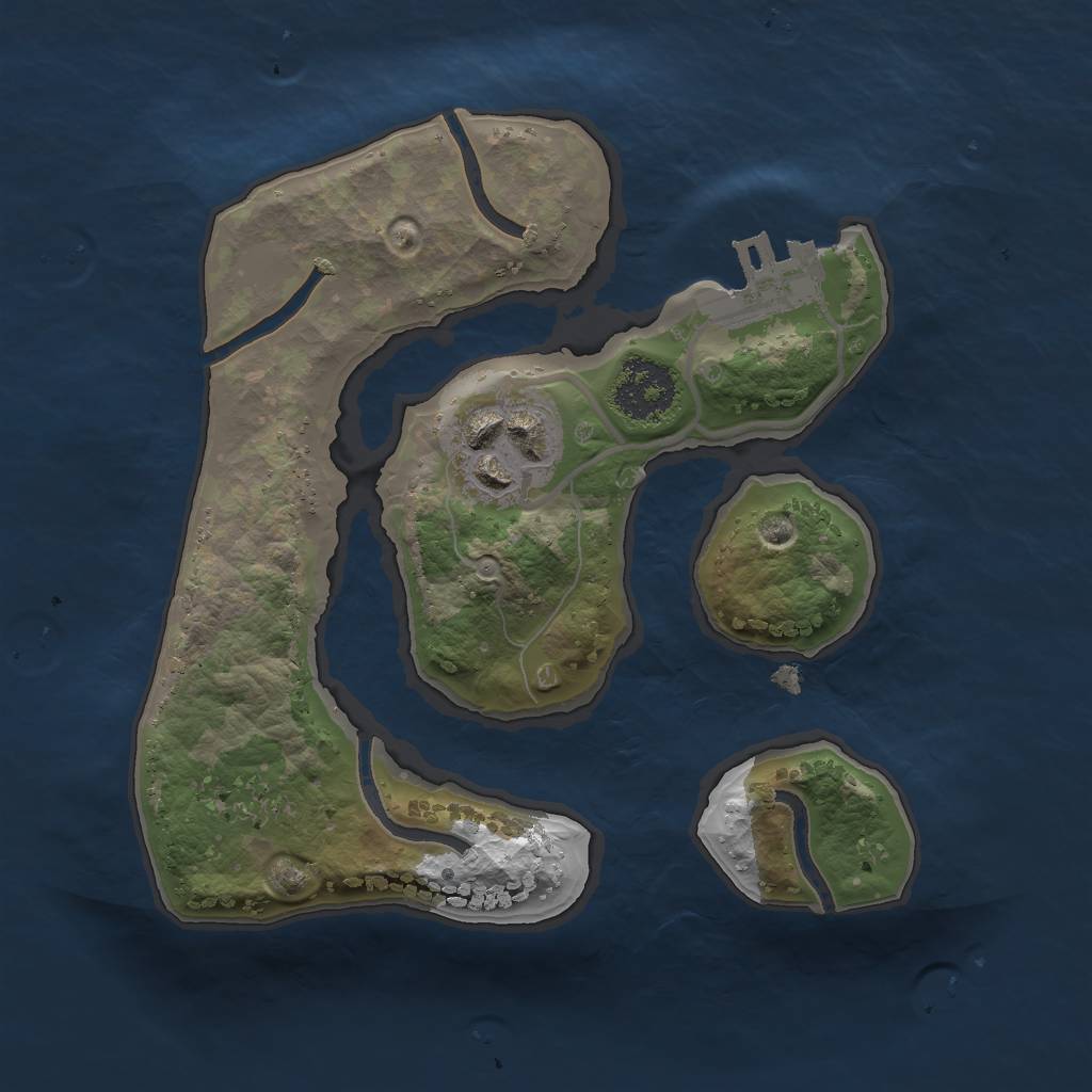 Rust Map: Procedural Map, Size: 1850, Seed: 45677, 7 Monuments