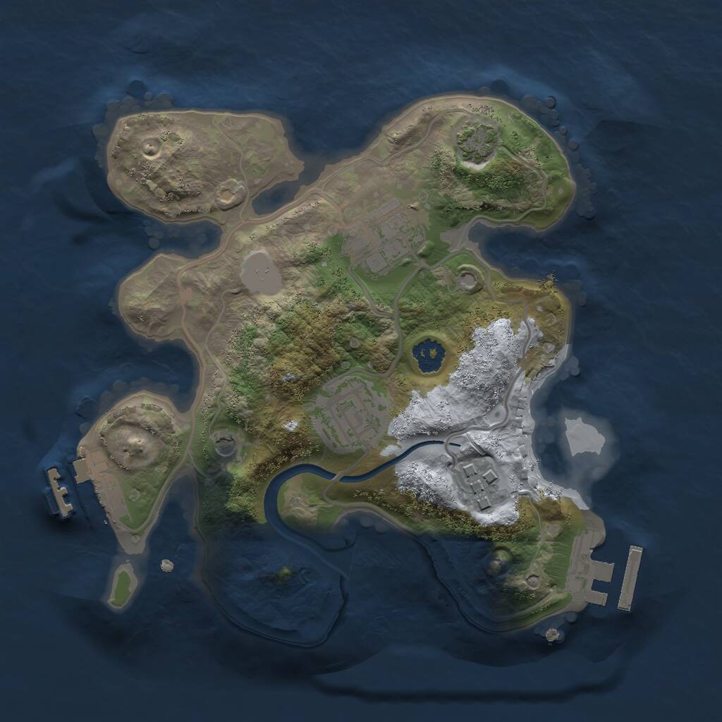 Rust Map: Procedural Map, Size: 2250, Seed: 472847, 8 Monuments