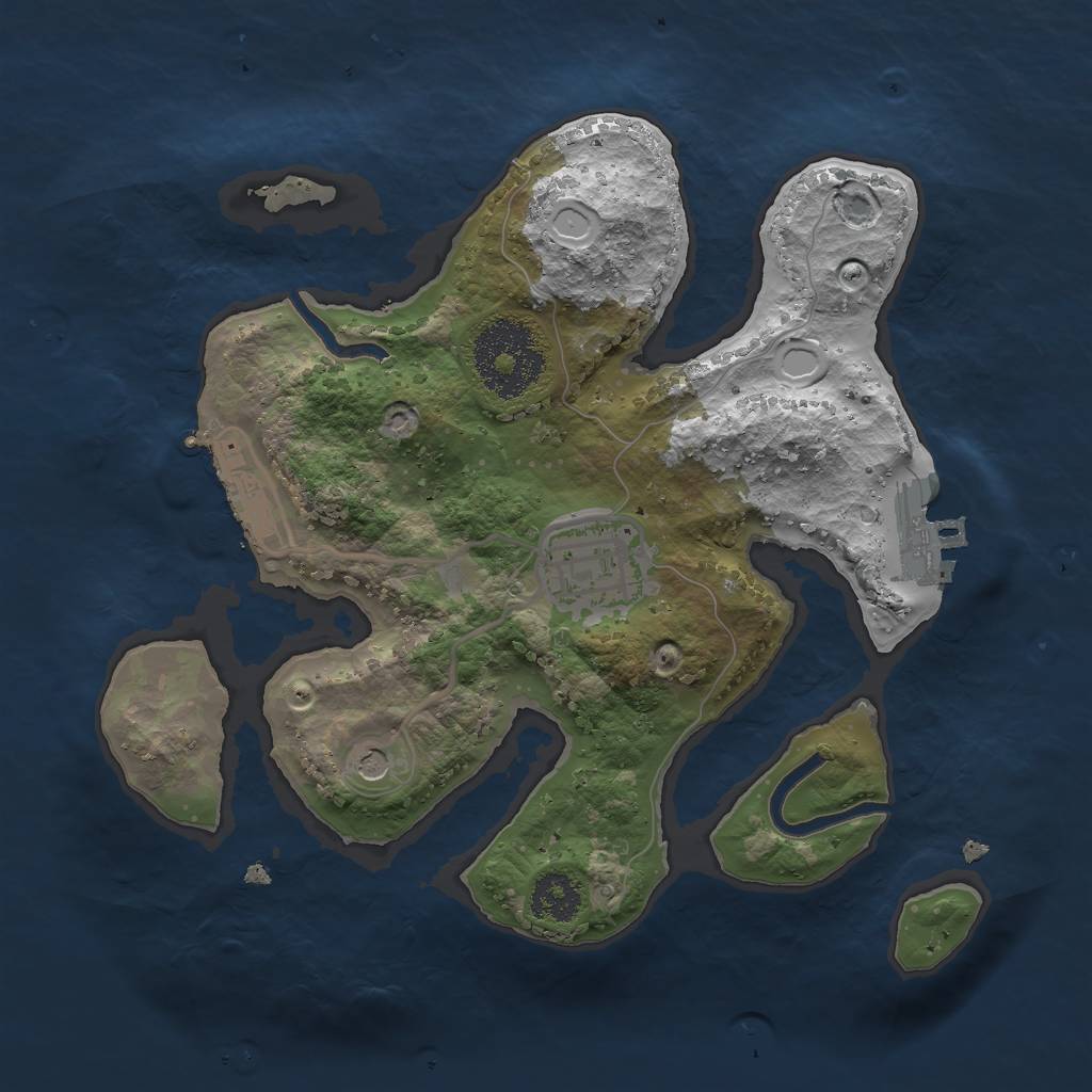 Rust Map: Procedural Map, Size: 2250, Seed: 4589150, 9 Monuments