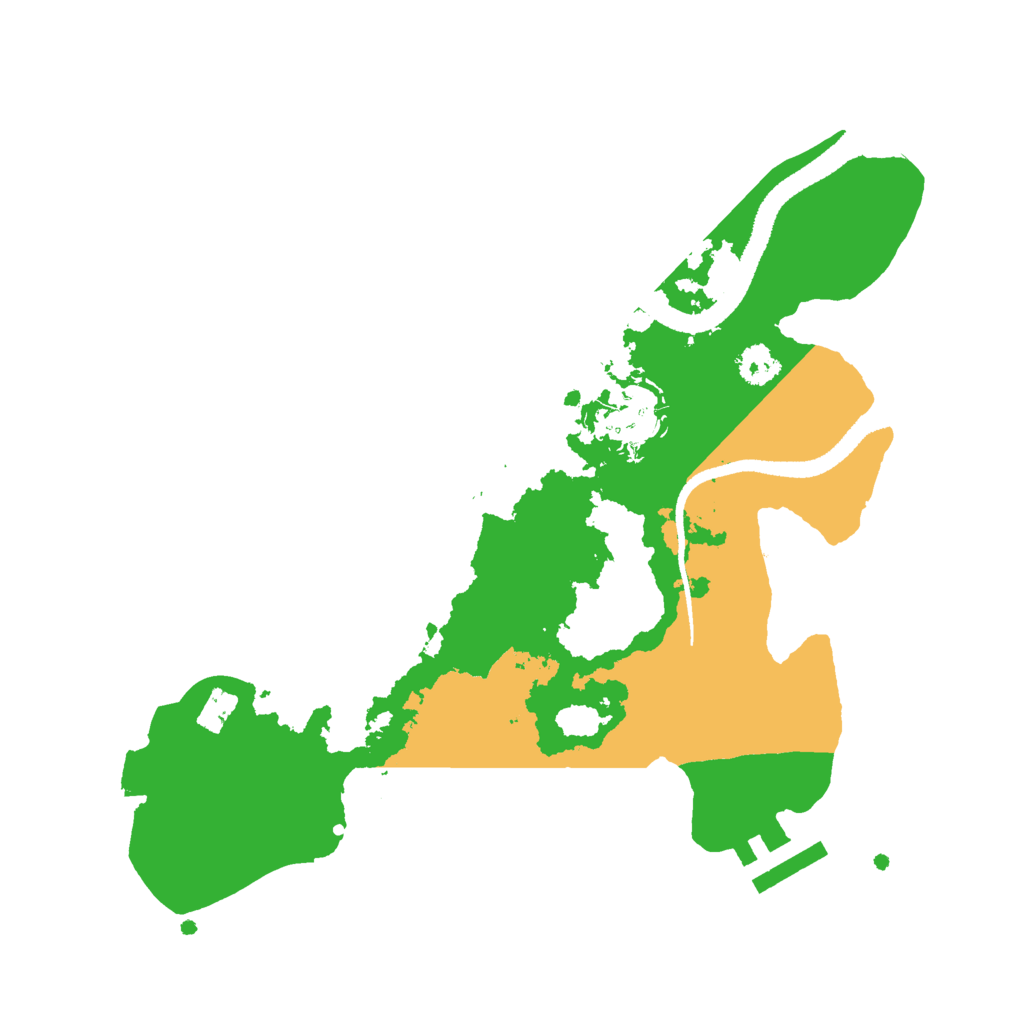 Biome Rust Map: Procedural Map, Size: 2600, Seed: 68876