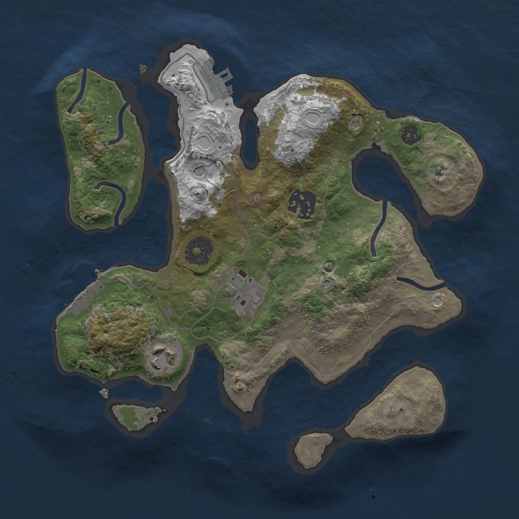 Rust Map: Procedural Map, Size: 2700, Seed: 200524334, 11 Monuments