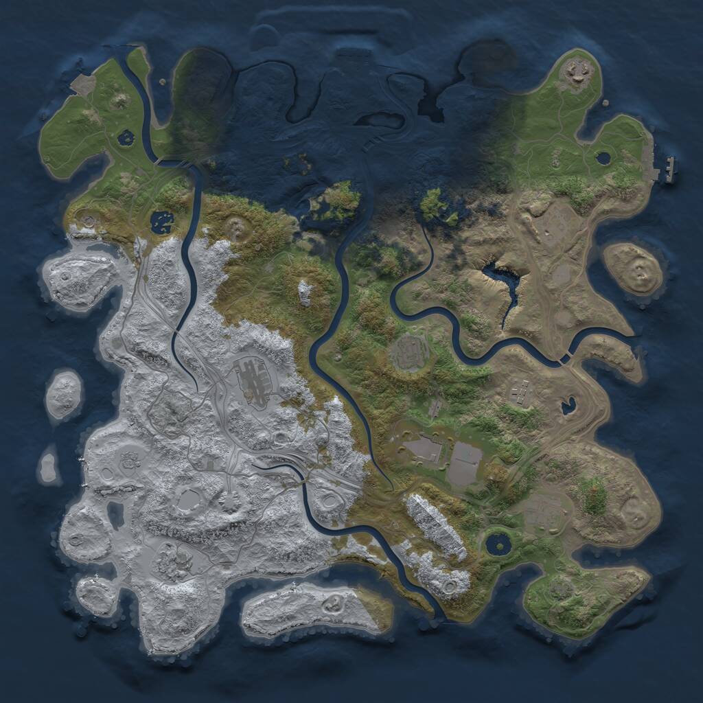 Rust Map: Procedural Map, Size: 4357, Seed: 787357223, 15 Monuments