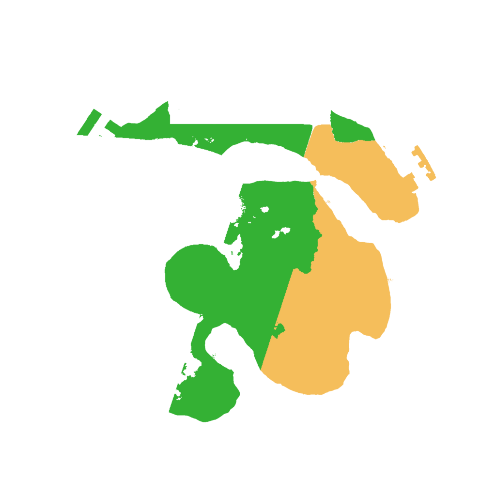 Biome Rust Map: Procedural Map, Size: 2000, Seed: 446541