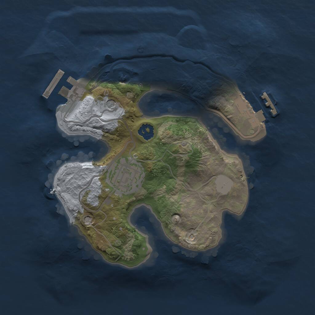 Rust Map: Procedural Map, Size: 2000, Seed: 446541, 5 Monuments