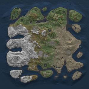 Thumbnail Rust Map: Procedural Map, Size: 4000, Seed: 422890150, 19 Monuments
