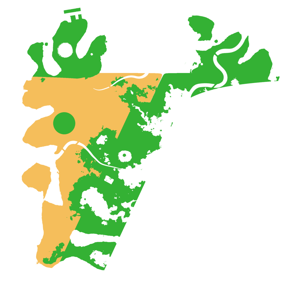 Biome Rust Map: Procedural Map, Size: 3500, Seed: 95215991