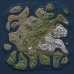 Thumbnail Rust Map: Procedural Map, Size: 4000, Seed: 22707, 16 Monuments