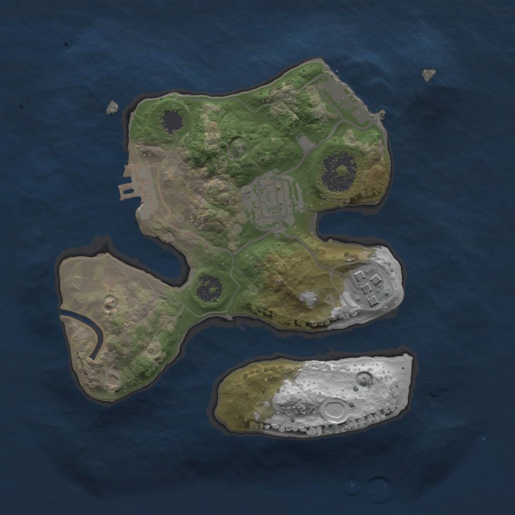 Rust Map: Procedural Map, Size: 2017, Seed: 19, 9 Monuments