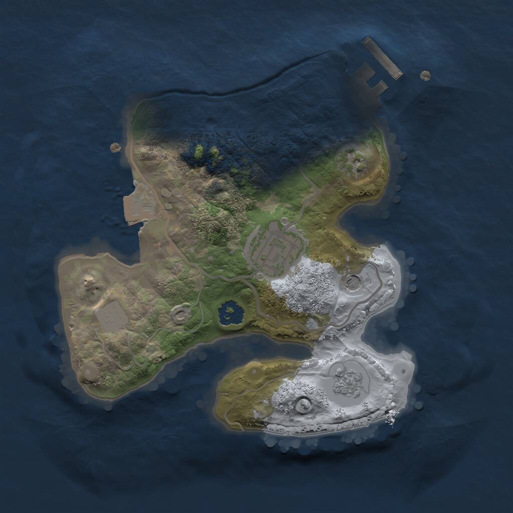 Rust Map: Procedural Map, Size: 2017, Seed: 19, 5 Monuments