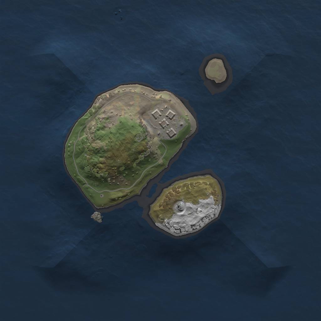 Rust Map: Procedural Map, Size: 1500, Seed: 621671, 5 Monuments