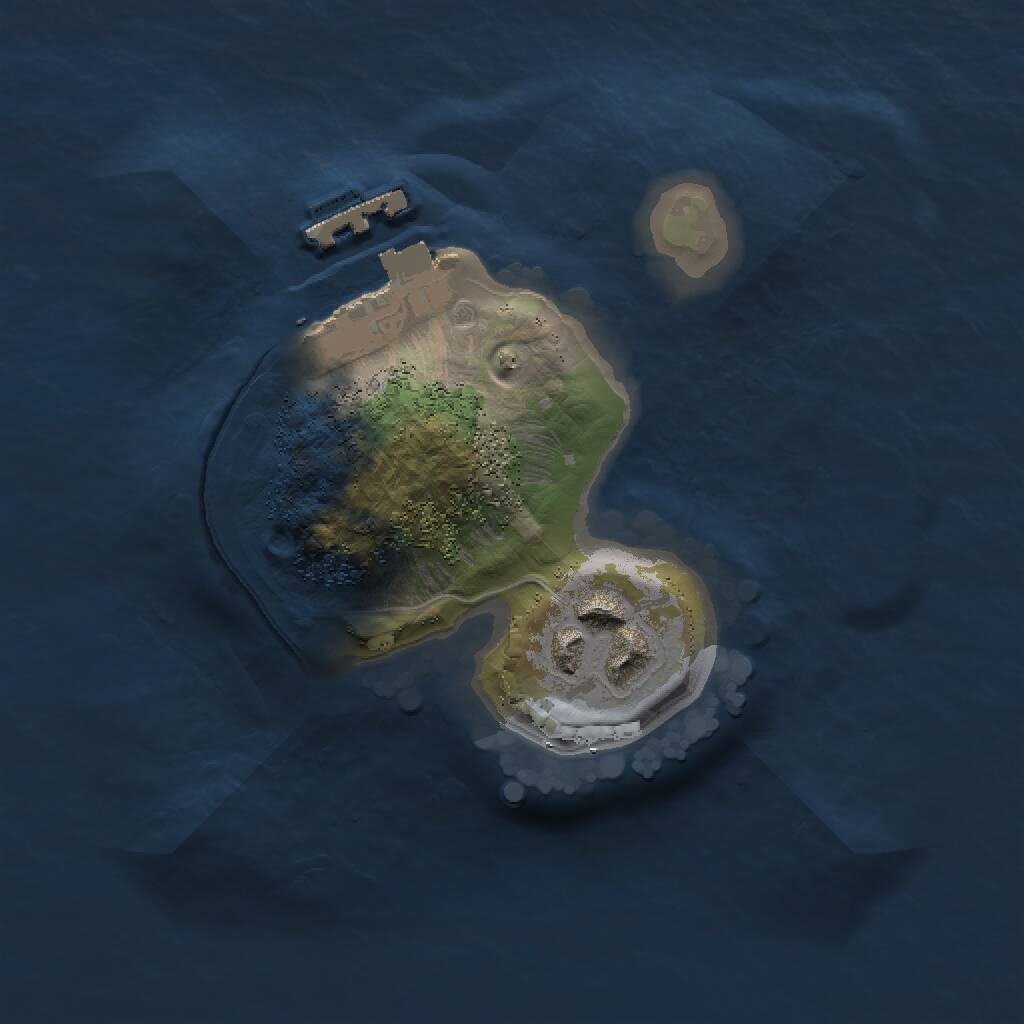 Rust Map: Procedural Map, Size: 1500, Seed: 621671, 3 Monuments