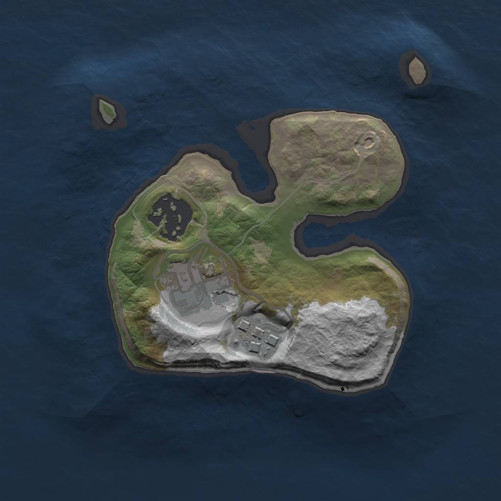 Rust Map: Barren, Size: 1750, Seed: 542454, 5 Monuments