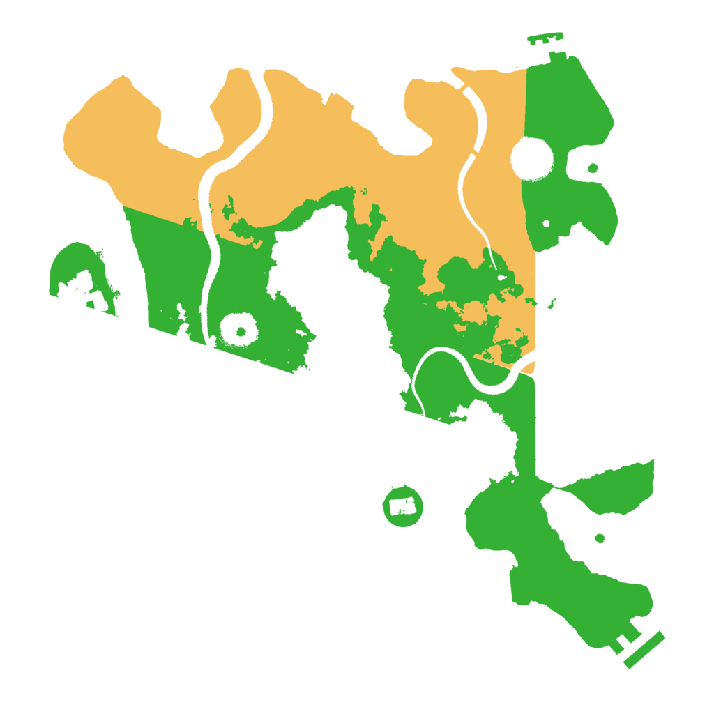 Biome Rust Map: Procedural Map, Size: 3000, Seed: 548596