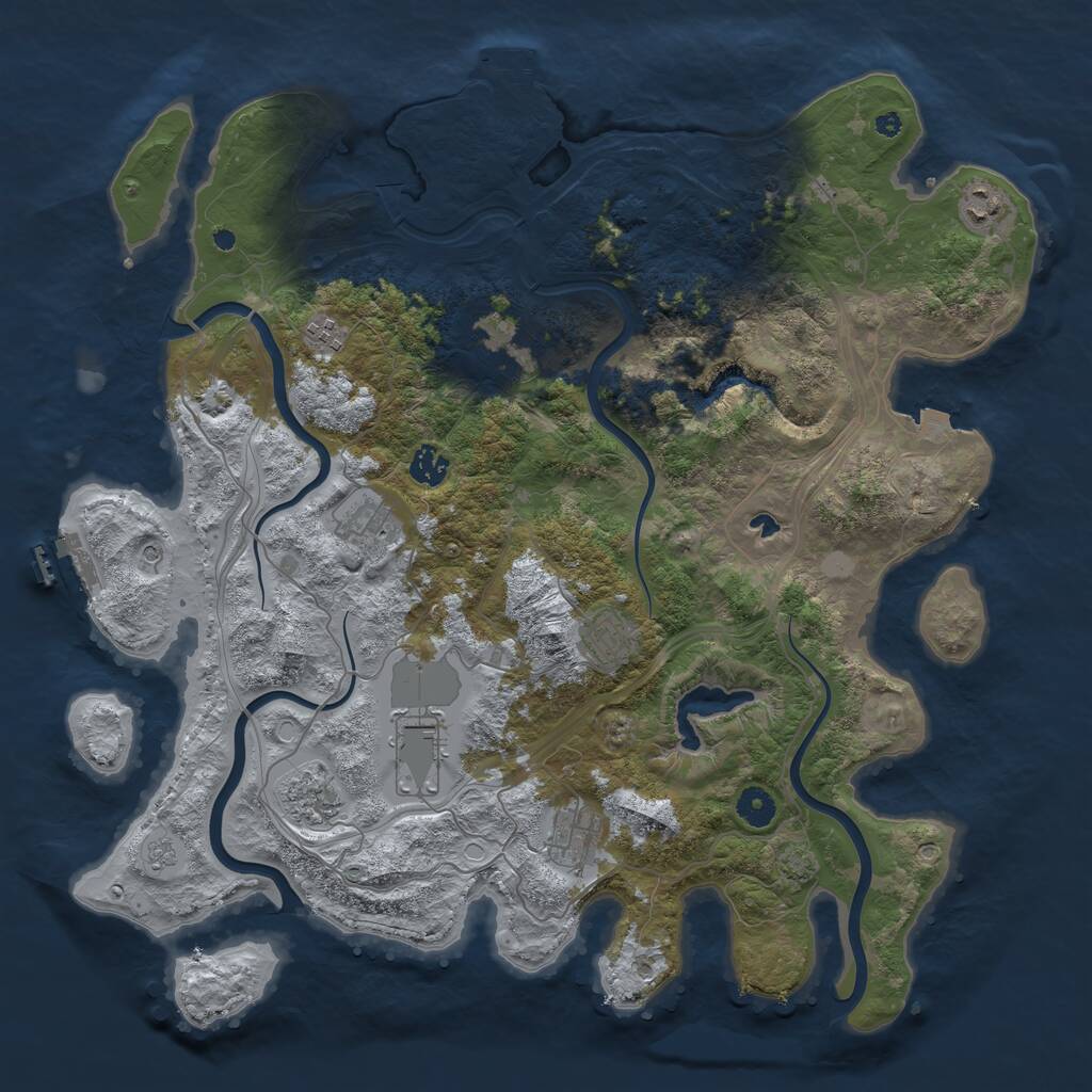 Rust Map: Procedural Map, Size: 4250, Seed: 72543047, 15 Monuments