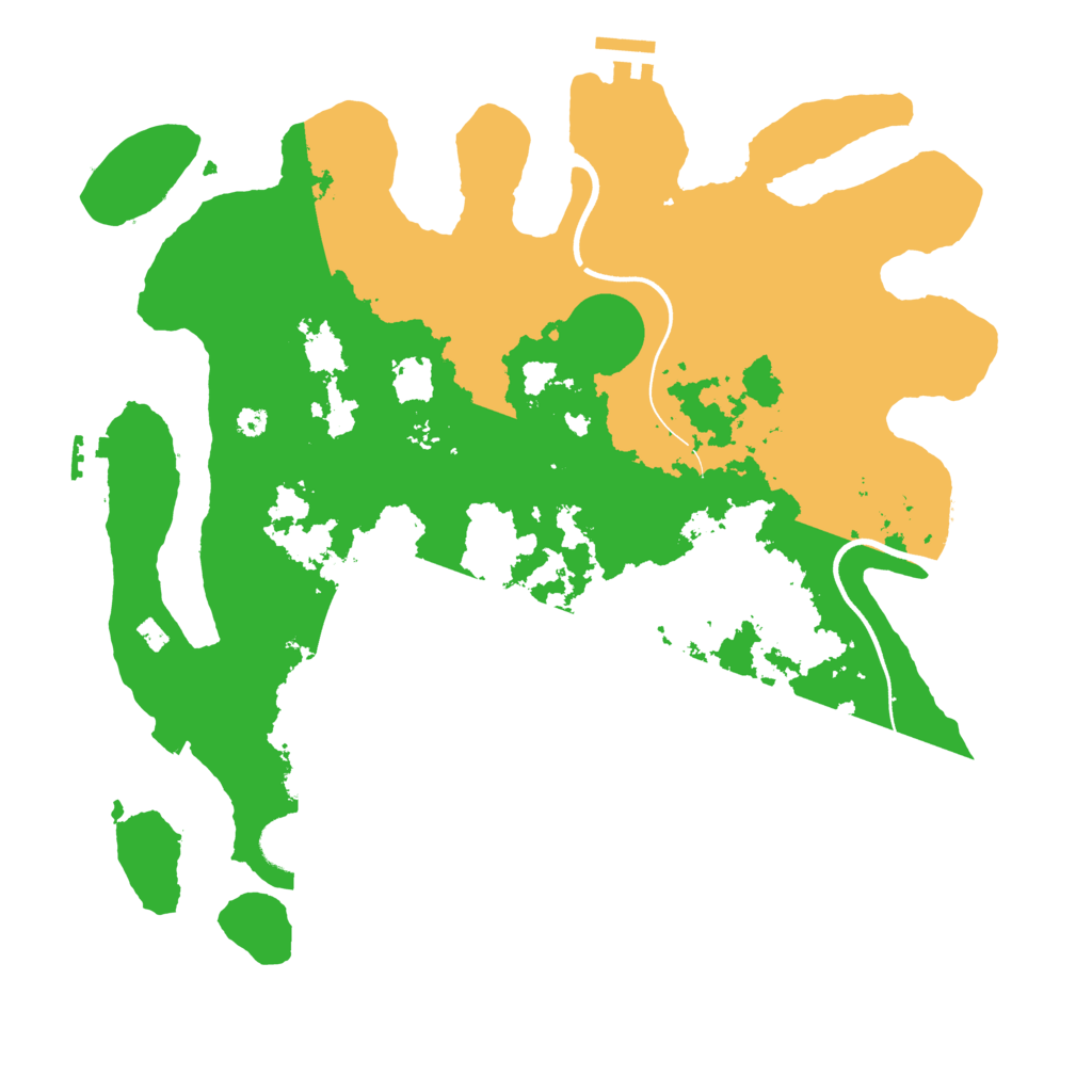 Biome Rust Map: Procedural Map, Size: 3700, Seed: 51586060