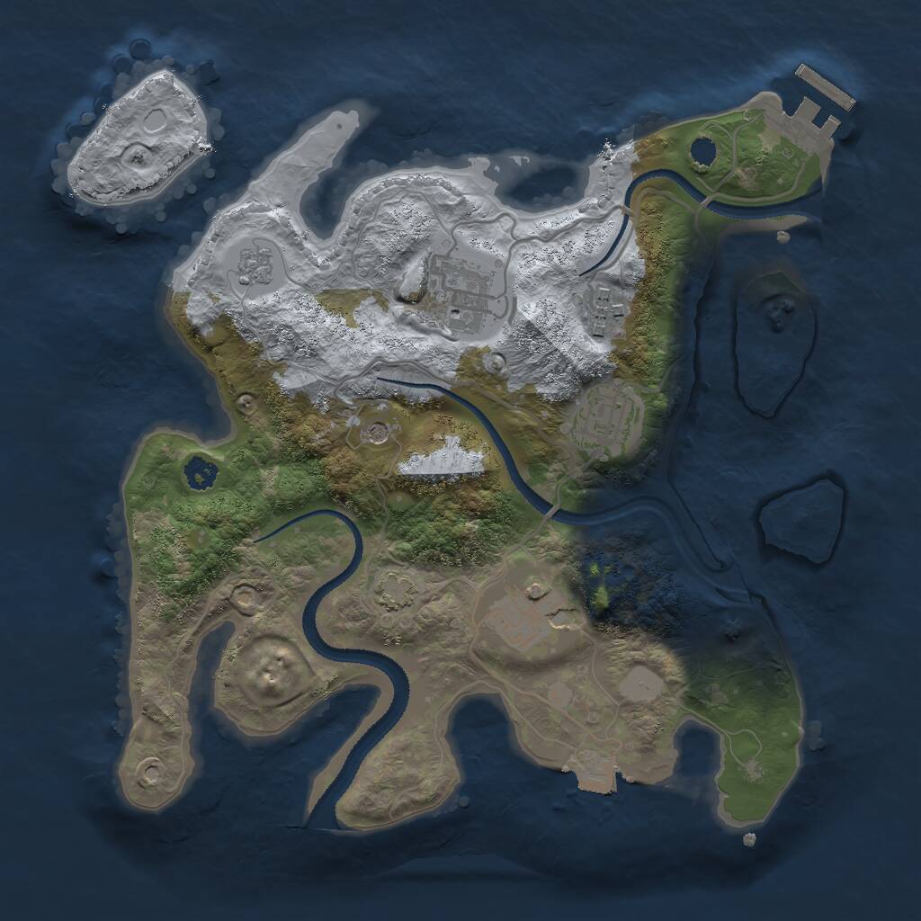 Rust Map: Procedural Map, Size: 2800, Seed: 132527948, 9 Monuments